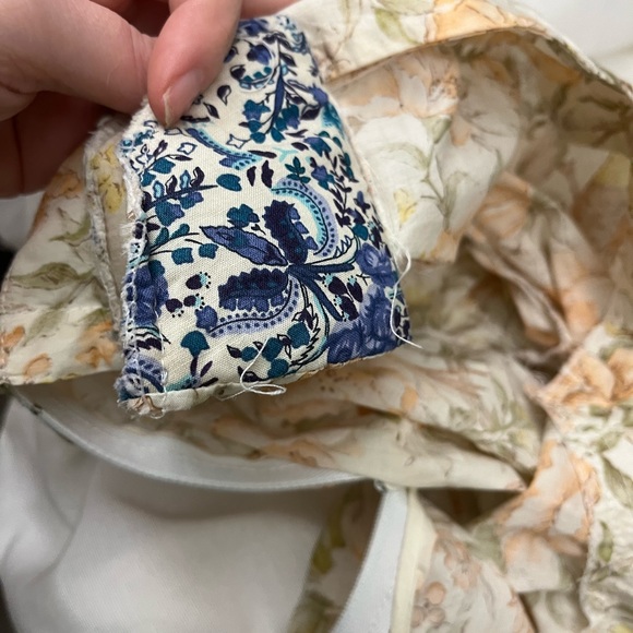 Vintage Homemade Cottagecore Floral Puff Sleeve Sweetheart Neck Tea Length Dress - Picture 6 of 7